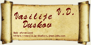 Vasilije Duškov vizit kartica